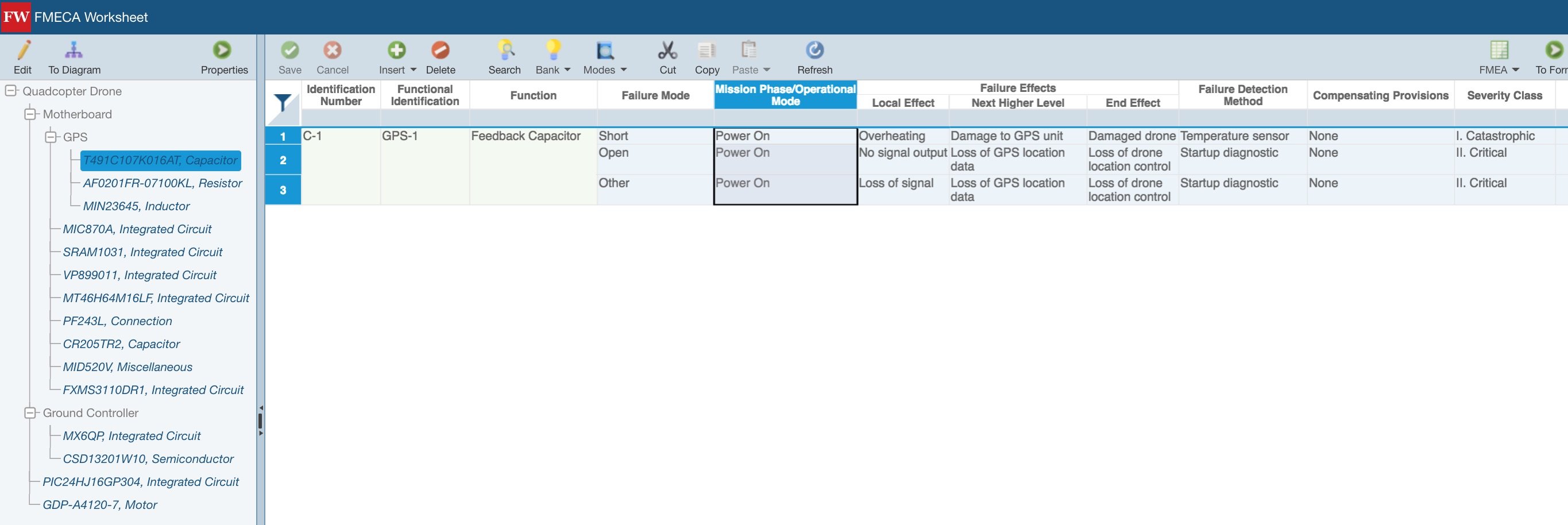 Piece-part FMECA Worksheet