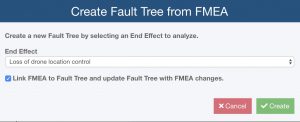 Automatic fault tree creation with Relyence