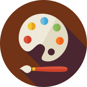 Relyence Advantage: Intuitive Easel and paintbrush icon