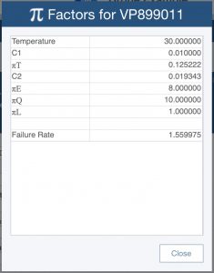 Example Pi factor calculation